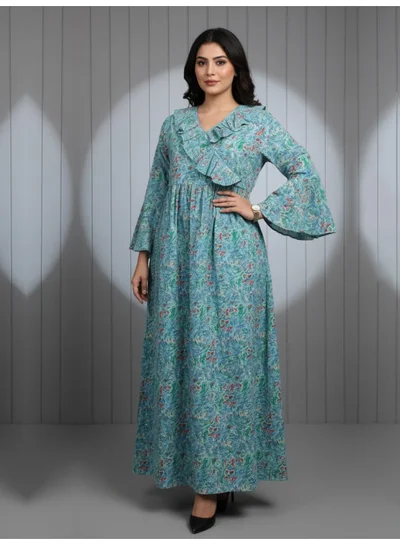 Alaya Women Printed  Cotton Jalabiya-AL4008